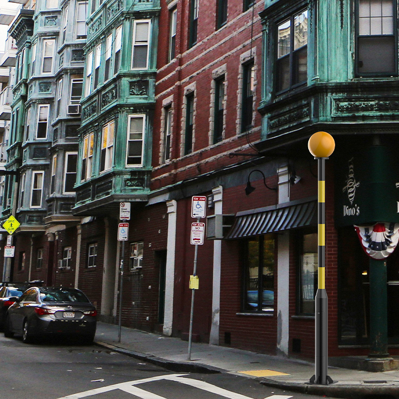 Poteau de balise Belisha en aluminium