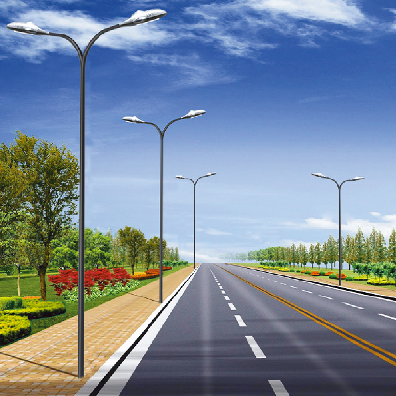 Poteau routier conique en aluminium à double bras NILE