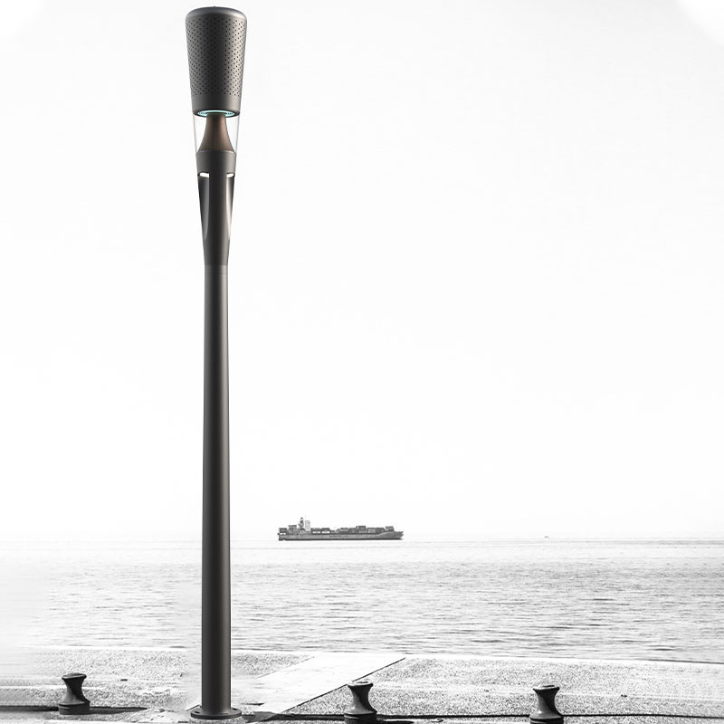 Poteau de réverbère intelligent en alliage d'aluminium