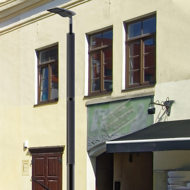 PIRAN Flexible HJT Poteau lumineux solaire à pulvérisation de poudre métallique