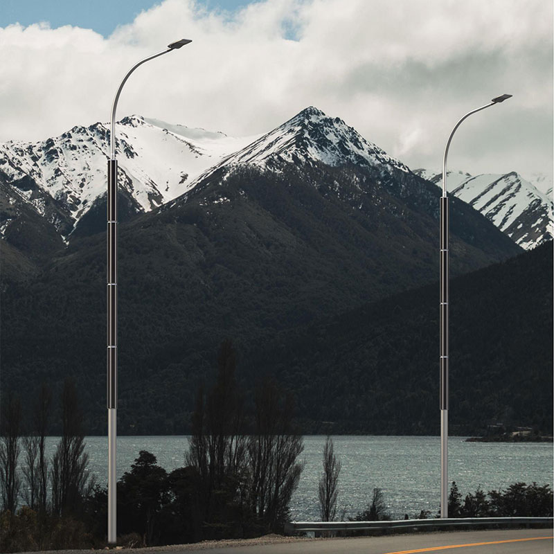 Poteau lumineux solaire flexible HJT résistant à la corrosion GYULA