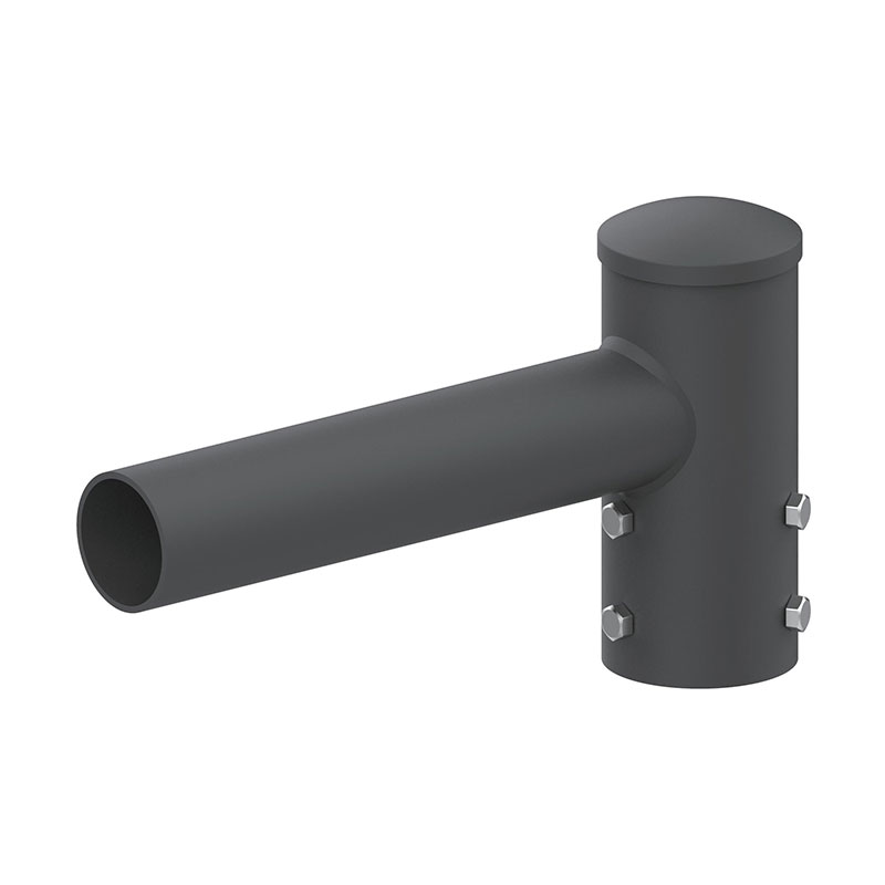 Adapteur de tenon externe horizontal rond de 4 pouces pour poteau d'éclairage