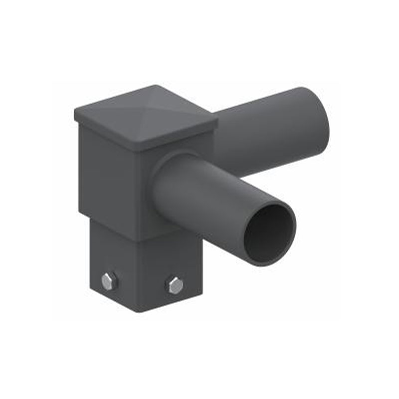 Adapteur de poteau d'éclairage avec tenon horizontal carré de 4 pouces