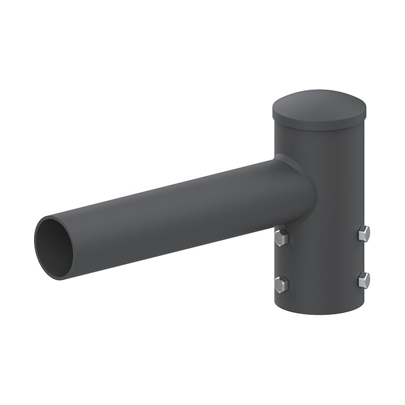Adapteur de tenon externe horizontal rond de 5 pouces pour poteau d'éclairage