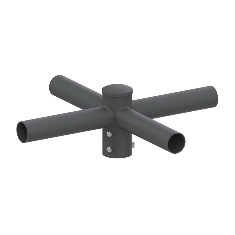 Adapteur de tenon externe horizontal rond de 5 pouces pour poteau d'éclairage
