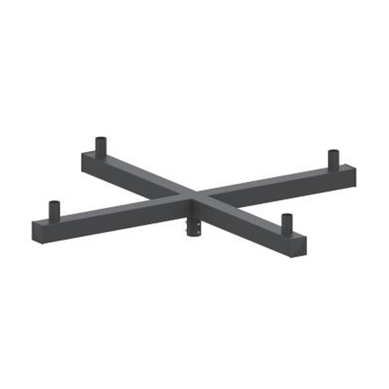 Adapteur de poteau d'éclairage avec tenon vertical carré de 5 pouces