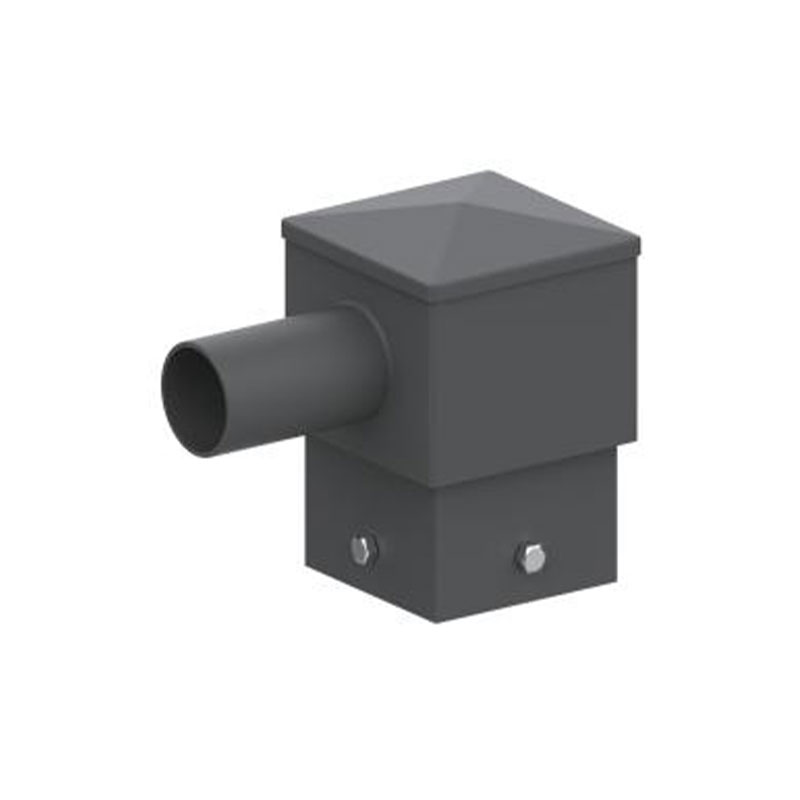 Adapteur de poteau d'éclairage avec tenon horizontal carré de 5 pouces