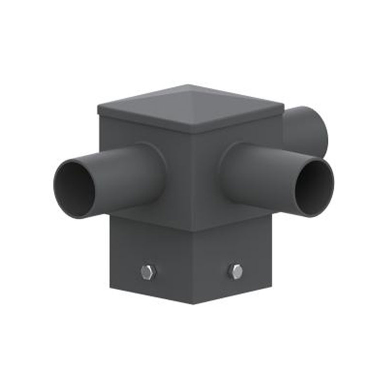 Adapteur de poteau d'éclairage avec tenon horizontal carré de 5 pouces