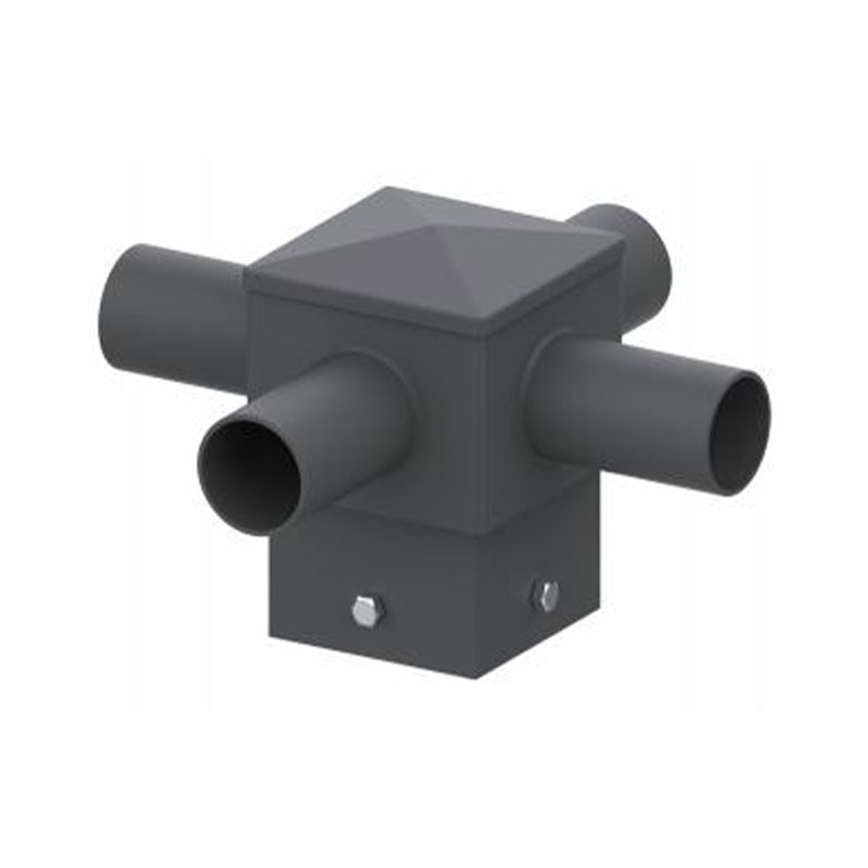 Adapteur de poteau d'éclairage avec tenon horizontal carré de 5 pouces