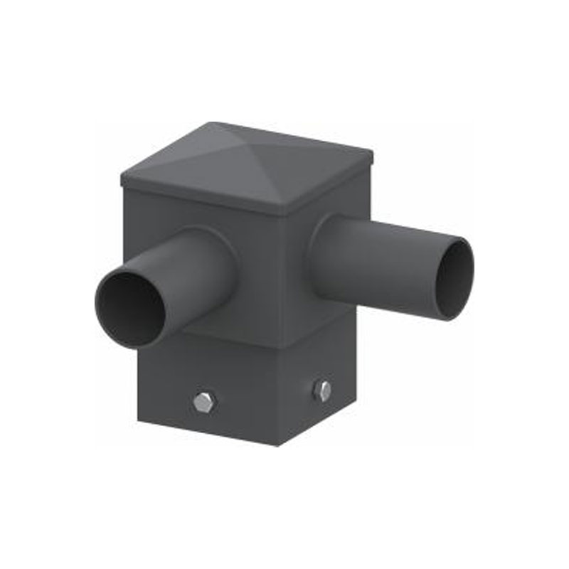 Adapteur de poteau d'éclairage avec tenon horizontal carré de 5 pouces