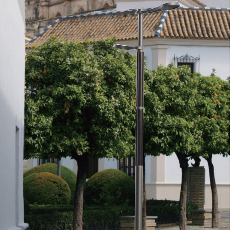 Poteau lumineux solaire revêtu HJT flexible OSUNA