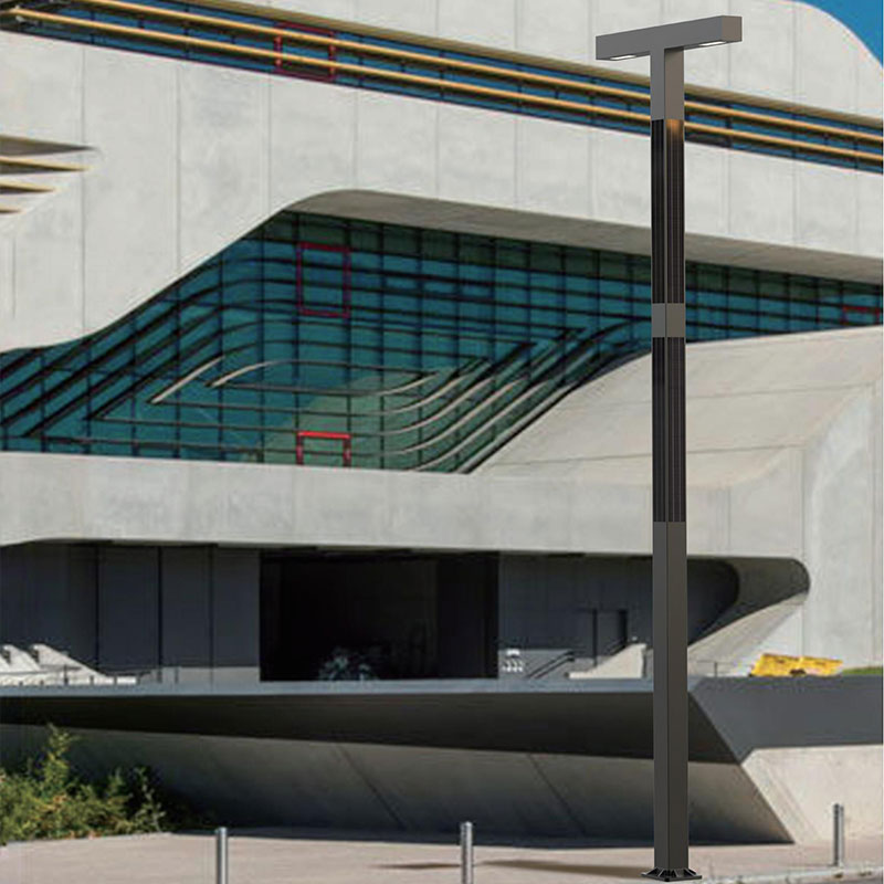 Poteau lumineux solaire polyvalent en aluminium RONDA