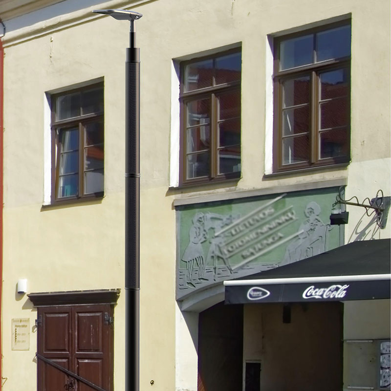 Poteau lumineux solaire HJT flexible et respectueux de l'environnement ASSISI